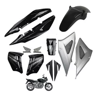 Kit Carenagem Aba Paralama Rabeta Cbx 250 Twister Preta 2008