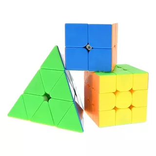 Cubos Rubik Moyu Meilong Pack 2x2 + 3x3 + Pyraminx Magico
