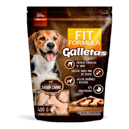 Galletas Golosina Comida Snack Carne Fit Perro Mascota 400gr