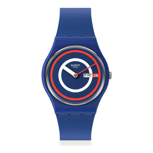 Reloj Swatch Blue To Basics Para Hombre De Silicona Swso28n7 Color De La Malla Azul Marino Color Del Bisel Azul Marino Color Del Fondo Azul