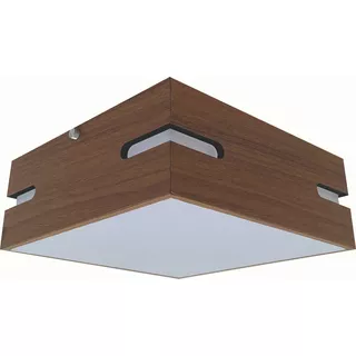 Plafon Teto Lustre Madeira Acrílico Sala 40 Cm Ac20340 Cor Freijó 110v/220v (bivolt)