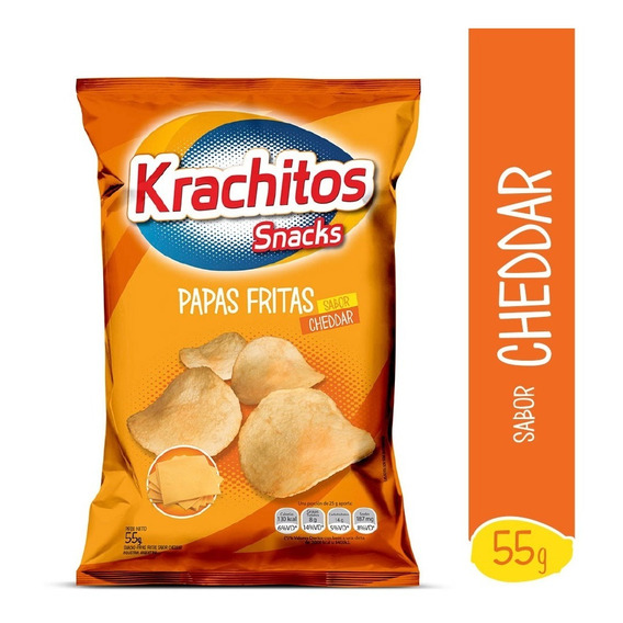 Papas Fritas Krachitos Cheddar X 55 Gr