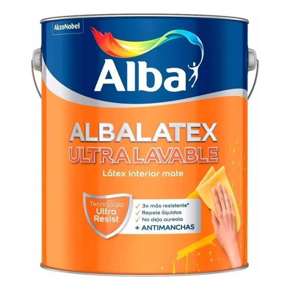 Pintura Latex Albalatex Ultralavable Mate 20 Litros Alba Mm