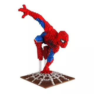 Spiderman De Bloques Armable Lp Bricks 28cm