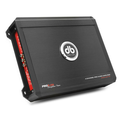 Amplificador De Audio Para Auto Db Drive Pro2.6k Pro Audio Series 4 Canales Full Range Clase Ab 2600 Watts Open Show Color Negro