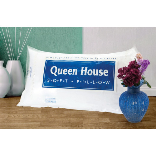 Almohada Vellon Siliconado Soft Clasica 70x45 Queen House Color Blanco