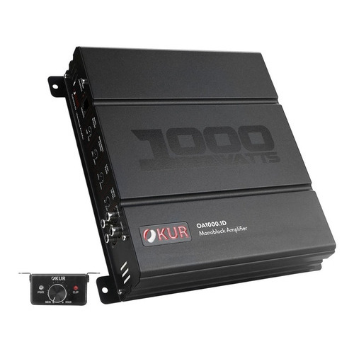 Amplificador De Audio Para Auto Okur Oa1000.1d Monoblock 1 Canal Clase D 1000 Watts 2 Ohms Color Negro By Db Drive
