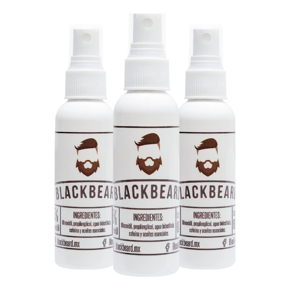 Tónico Crecimiento Barba Blackbeard Minoxidil 3 Meses