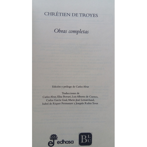 Obras Completas - De Troyes,chretien