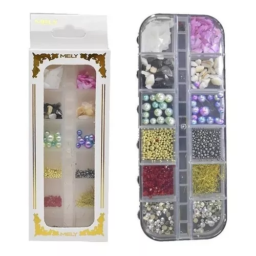 Decoración Strass De Uñas Kit 12 Cajas Piedras Para Uñas