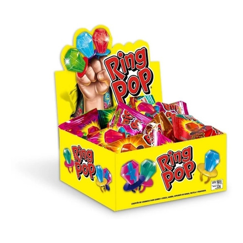 Ring pop chupetin frutal pto celiaco kosher X 12u