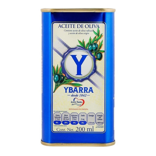 Aceite De Oliva Ybarra En Lata 200 Ml