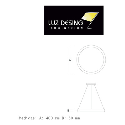 Lampara Colgante Luxe 40cm 22w Diseño Moderno Novedad Vk
