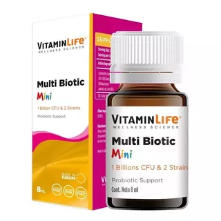Multi Biotic Mini Probiótico En Gotas Vitamin Life Sabor Sin Sabor