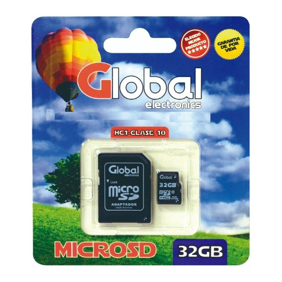 Microsd 32gb + Adaptador Global Electronics Clase10