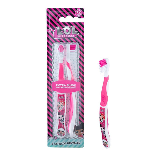 Cepillo de dientes infantil Gelatti LOL ultra suave pack x 2 unidades