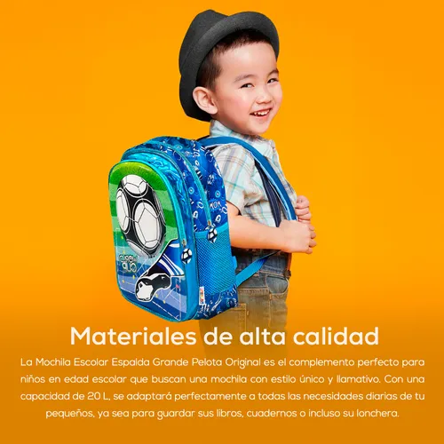 Mochila Escolar Carro Grande Futbol Original Bolso Mochilas Escolares Con  Ruedas Jardin Pulgadas Bolsillos Porta Botella Pvc Colgar Pelota Con  Relieve Primaria