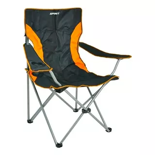 Sillon Director Spinit Plegable Playa Camping Portavaso Color Naranja/negro