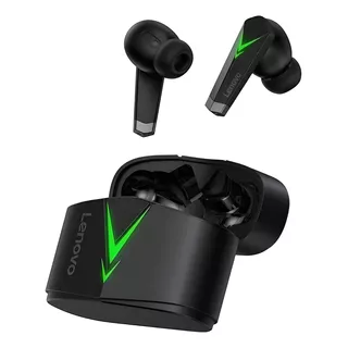 Audífonos Inalámbricos In Ear Gamer Lenovo Livepods Lp6 Negro Luz Verde