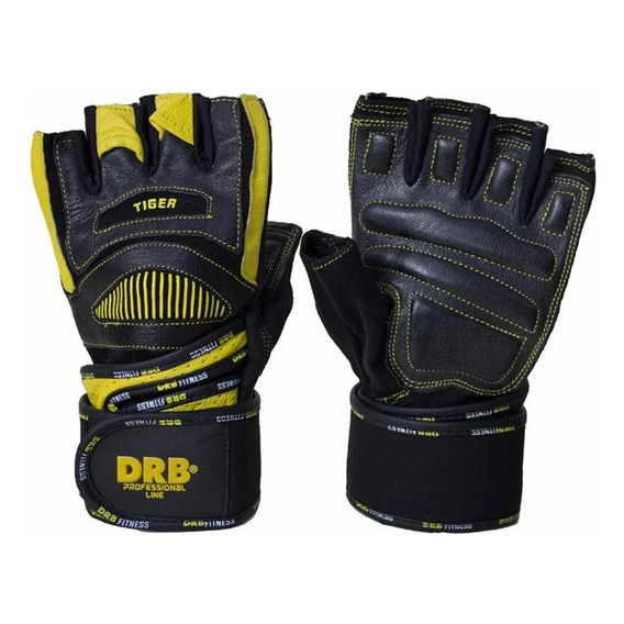  Guantes Pesas Gym Entrenamiento Drb Tiger Pro Cuero