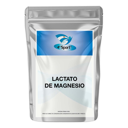 Lactato De Magnesio Puro 500 Gr 4+ Sabor Característico