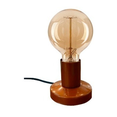 Velador De Mesa Minimalista Blanco Apto Led E27 Deco 