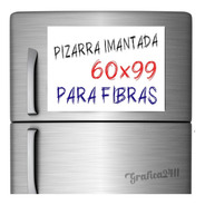 Vinilo Pizarra Pizarron Imantada Iman Fibra Heladera 100x60