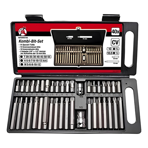 Bgs 7073 Kit De Puntas Combinadas Allen Bristol Torx Spline 