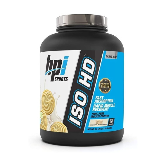 Suplemento en polvo BPI Sports  ISO HD proteínas sabor vainilla cookie en pote de 2.17kg