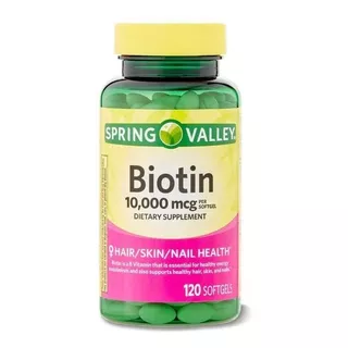 Biotina 10,000mcg 120 Capsulas Cabello Uñas Piel Biotin Vita Sabor Neutro
