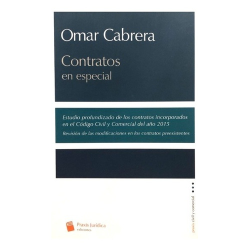 Contratos En Especial - Cabrera, Omar