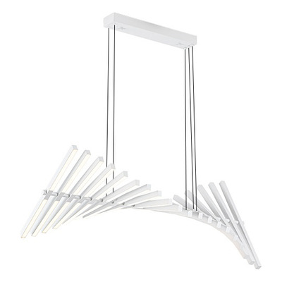 Colgante Led Deco Moderno Blanco Movil H70 Control Remoto Tz