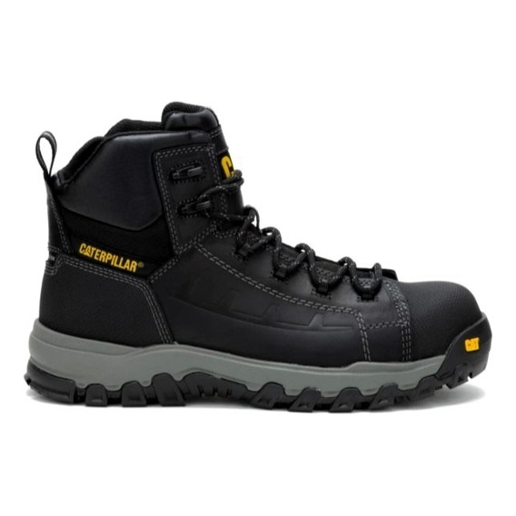 Botines Caterpillar Punta Composite Cuero Waterpoof Negro