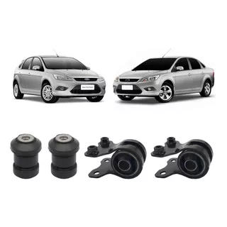 Kit 4 Bucha Maior Menor Bandeja Ford Focus 2011 2012 2013