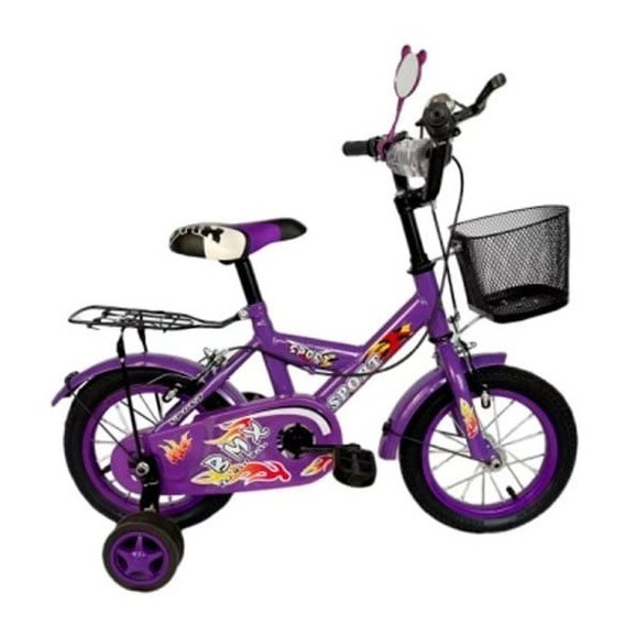 Bicicleta Infantil Rodado 16 C/canasto Kb-2509-16violeta