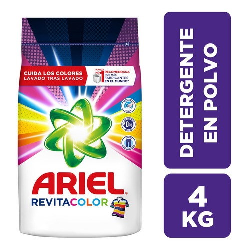 Detergente En Polvo Ariel Revitacolor 4 Kg