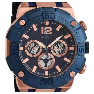 Relógio Guess Masculino Borracha Azul Gw0264g4 Wr