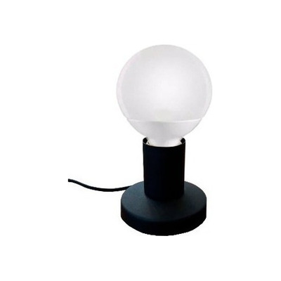 Velador De Mesa Minimalista Negro Apto Led E27 Deco 
