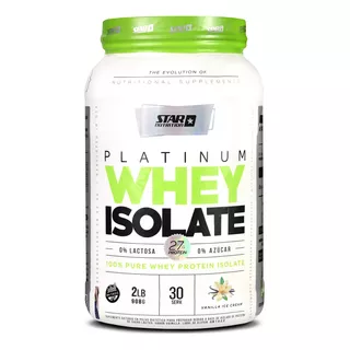 Suplemento En Polvo Star Nutrition  Isolate Platinum Whey Isolate Proteínas Sabor Vainilla Cream En Pote De 907ml