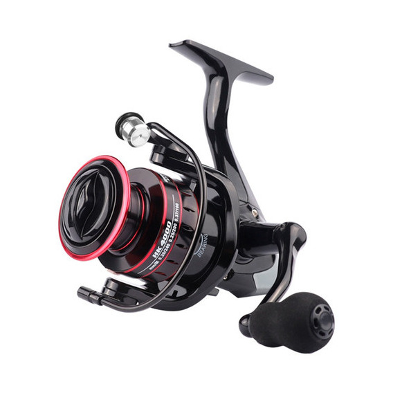 Reel Carrete Pesca Pescar Frontal Linnhue 8kg Río Mar Agua Color Negro