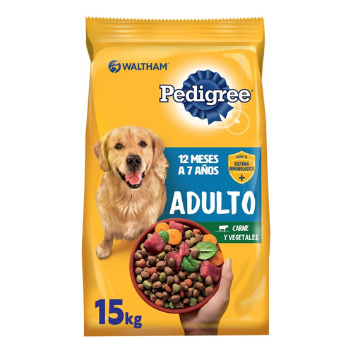 Alimento Pedigree Óptima Digestión Etapa 2 para perro adulto todos los tamaños sabor carne y vegetales en bolsa de 7.5kg