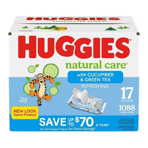 Huggies Natural Care Refreshing Clean Baby Wipes 1088pc