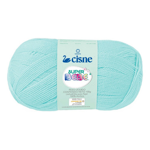 Lana Cisne Super Bebe X 5 Ovillos - 500gr Por Color Color Verde Agua 07015