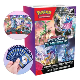 Box 18 Boosters Pokémon Escarlate E Violeta Forças Temporais