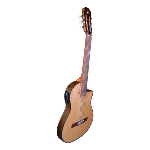 Guitarra Clasica La Alpujarra 300kec C/ Mic Eq Caja Angosta Color Natural Orientación De La Mano Derecha