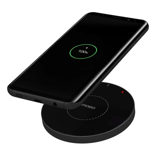 Cargador Mobo Wireless Carga Rapida Qi Para Galaxy Color Negro