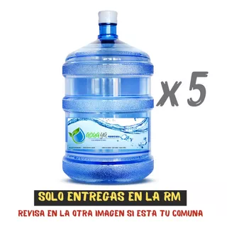 Bidon Agua Purificada 20 Lts 5 Unidades Venta Solo Rm
