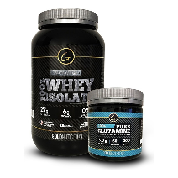 Proteina + Glutamina - Whey Isolate 2lb + Glutamine 300g Sabor Helado De Chocolate + Sin Sabor