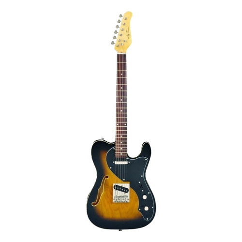Guitarra eléctrica Jay Turser LT Deluxe Series JT-LT Custom 69 telecaster de tilo tobacco sunburst con diapasón de palo de rosa