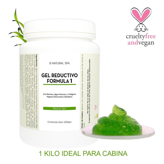  Gel Reductivo 1 Kilo Ideal Para Masajes, Cabina Y Spa Tipo de envase Tarro de 1 Kilo